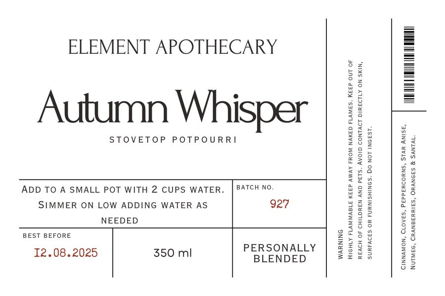 🍂 Autumn Whisper Stovetop Potpourri | ELEMENT APOTHECARY 🧡