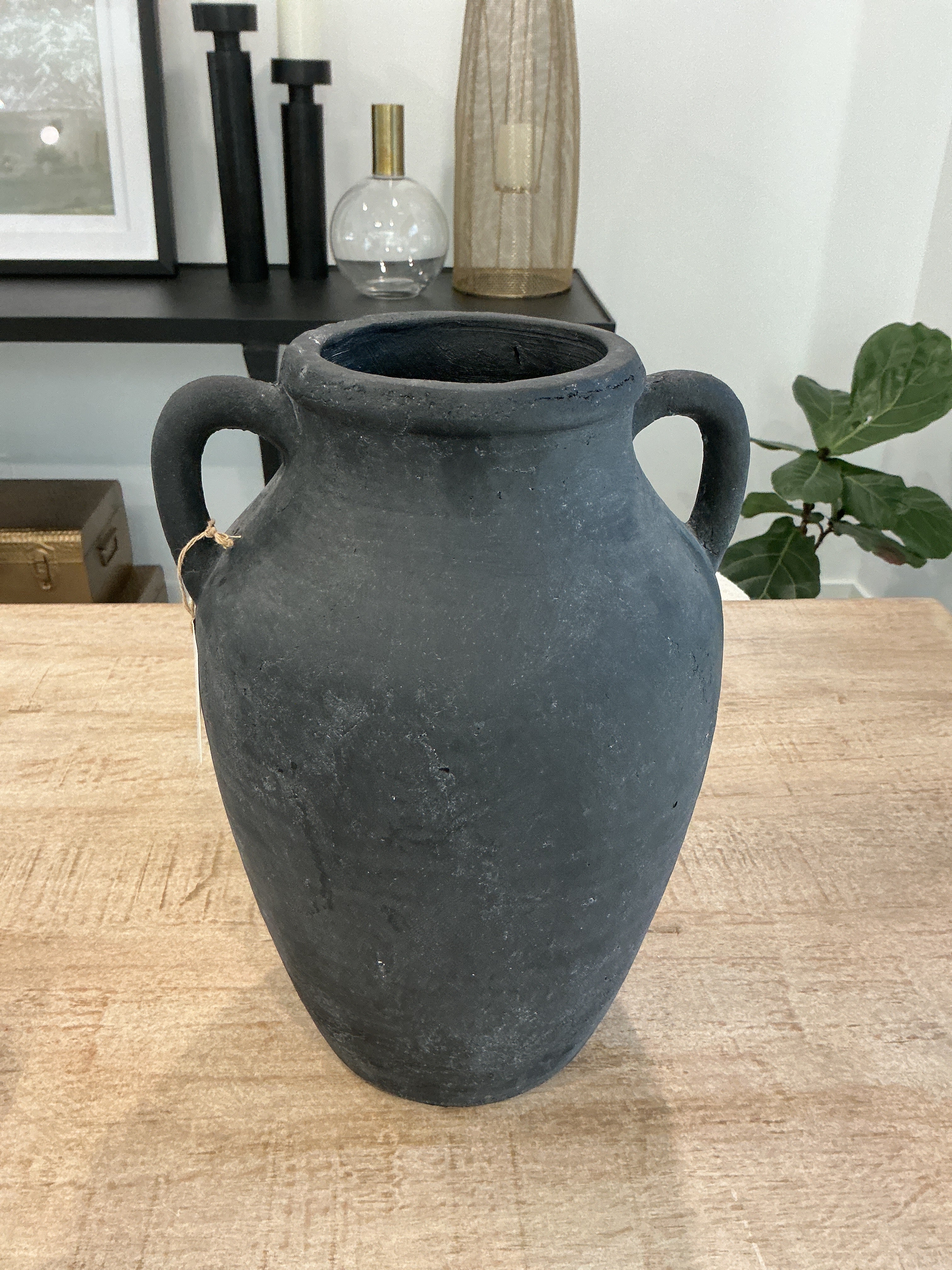 Black Clay Vase