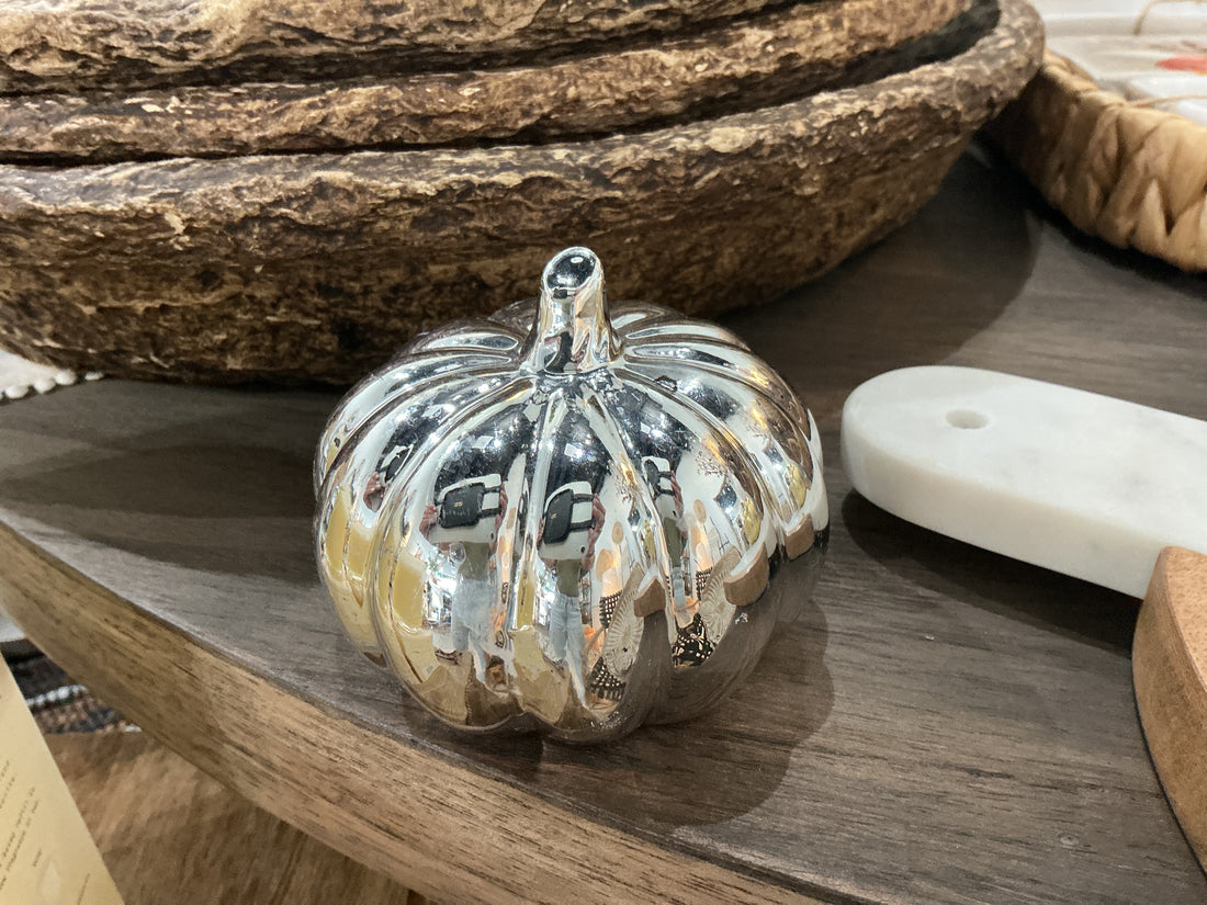 Small Silver Pumpkin