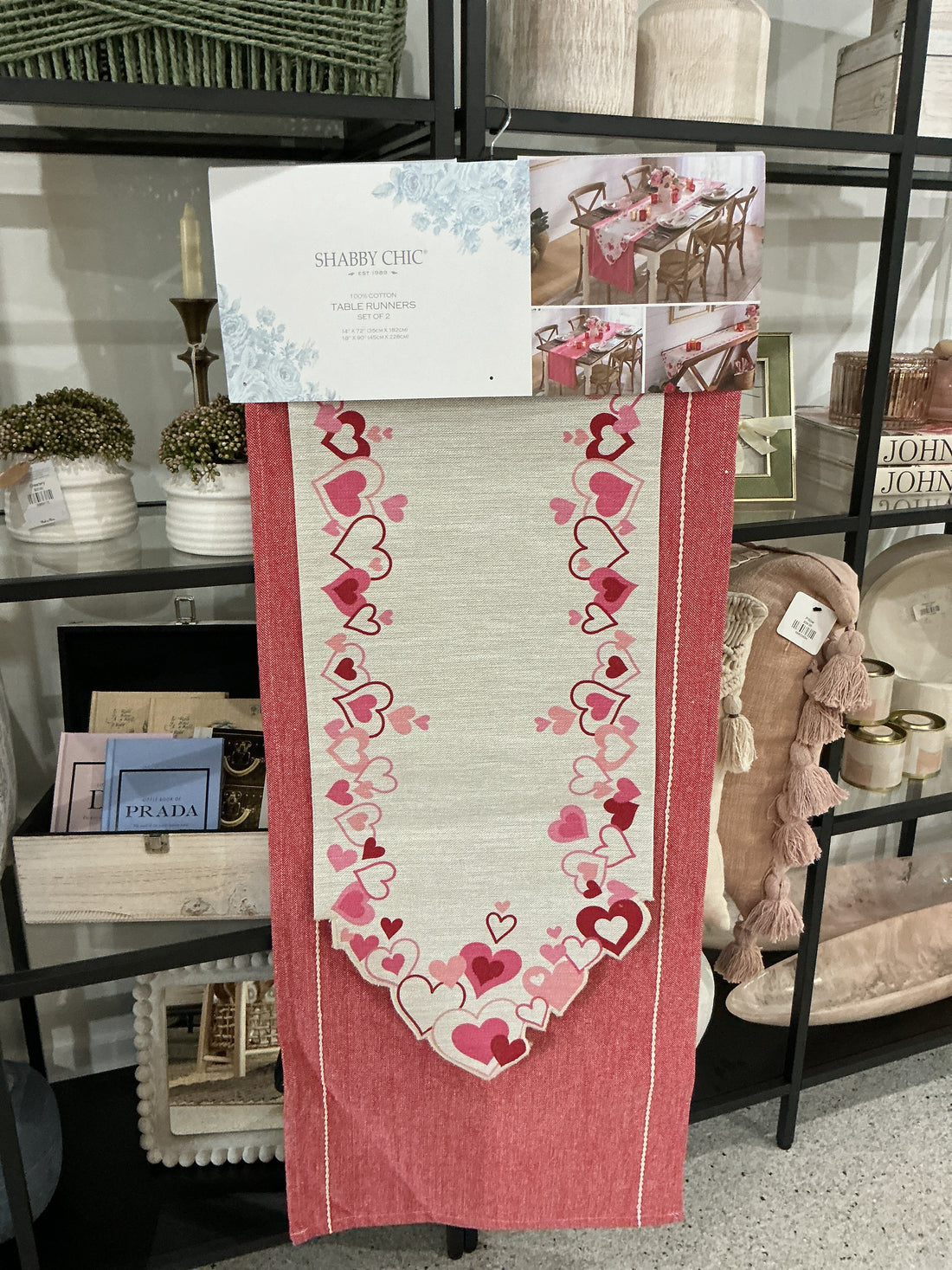 Shabby Chic Valentines Table Runner