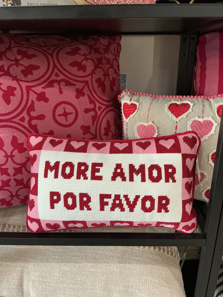 Valentine’s Decor Pillow “More Amore Por Favor”