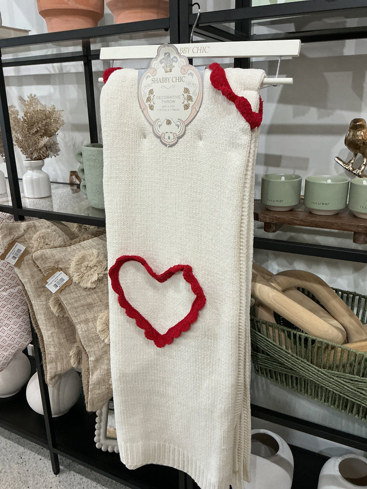 Shabby Chic Valentines Throw