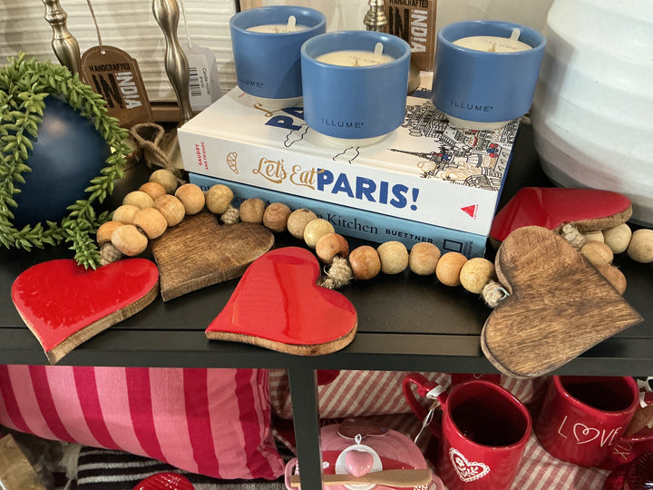 Wood Heart Garland