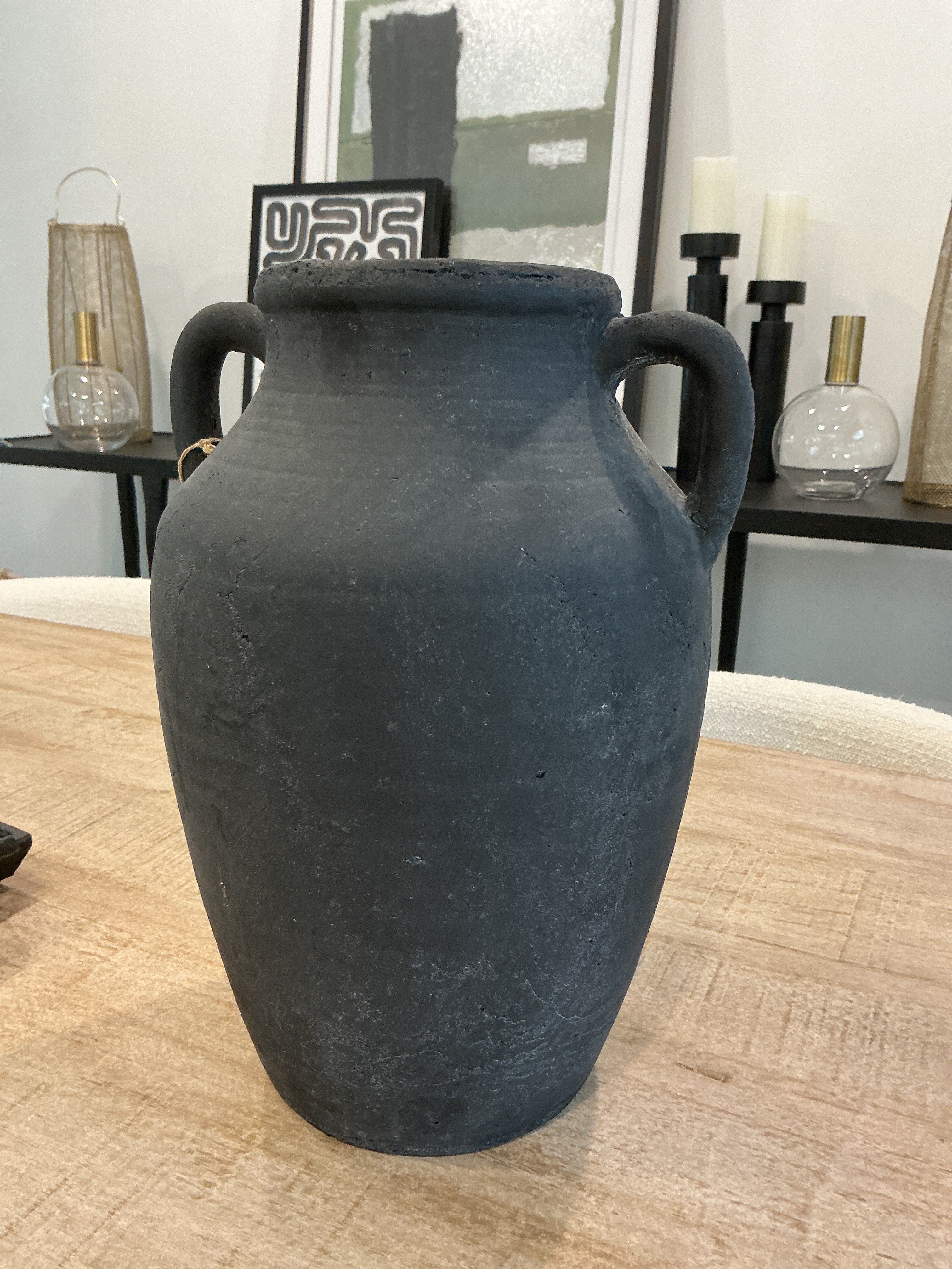 Black Clay Vase