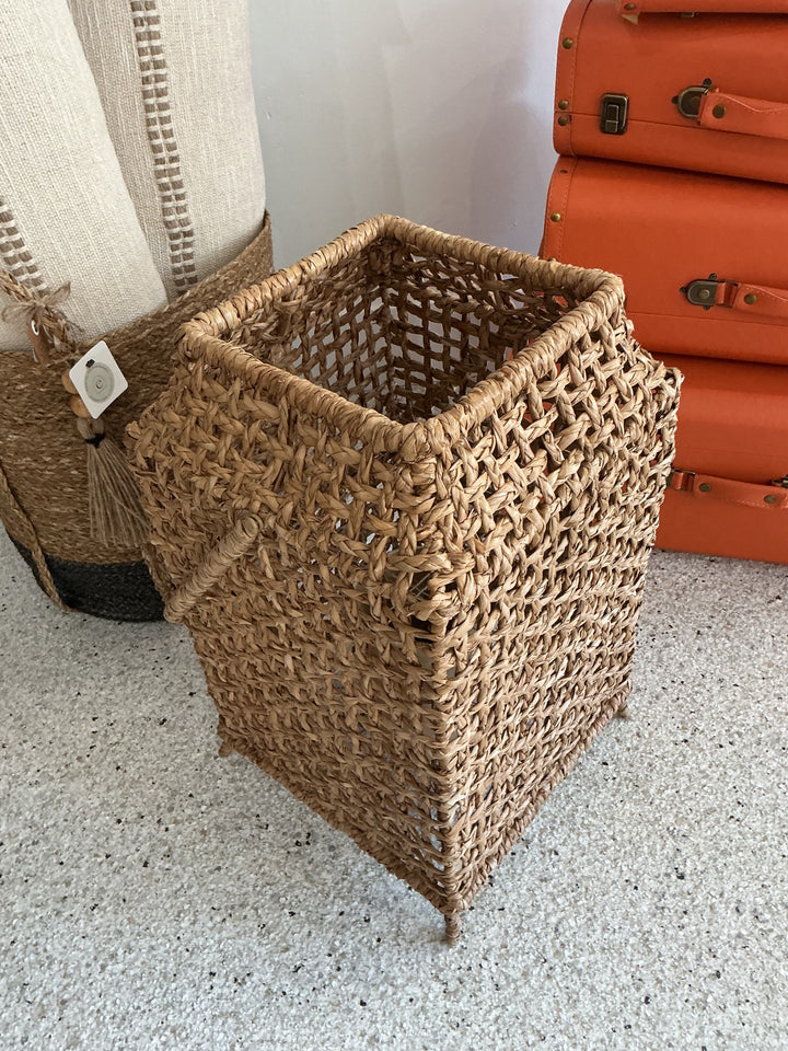 Wicker Floor Candle Holder