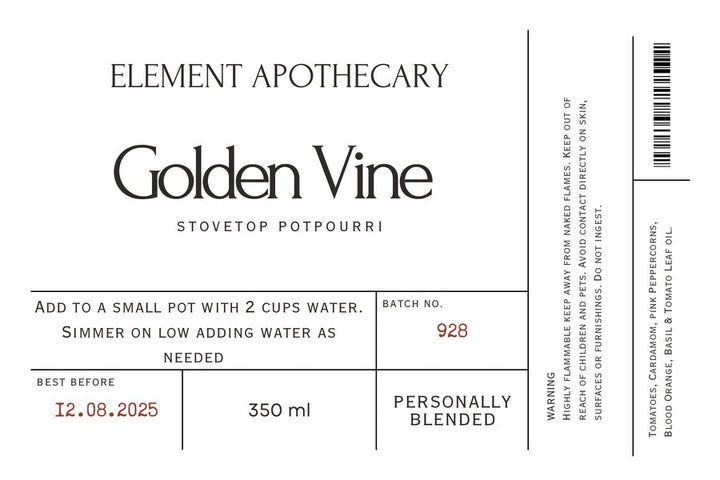 🌿 Golden Vine Stovetop Potpourri | ELEMENT APOTHECARY