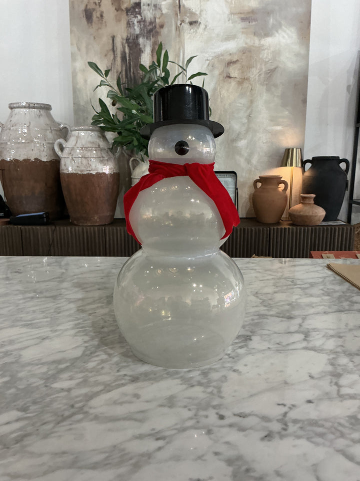 Large Frosted Glass Snowman