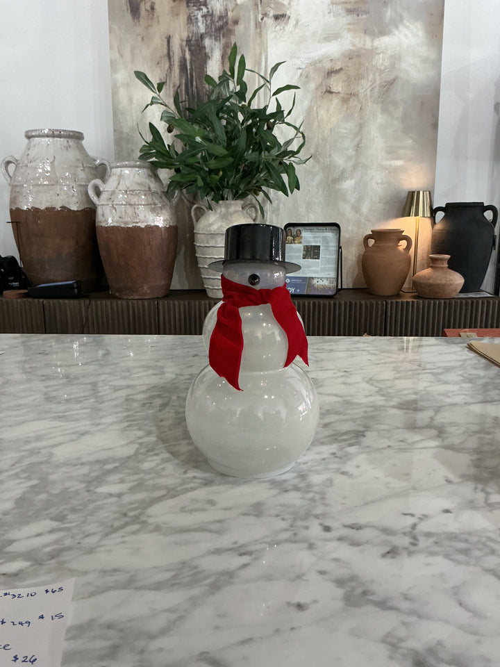 Small Frosted Glass Snowman
